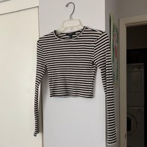 Forever 21 Striped Crop Top